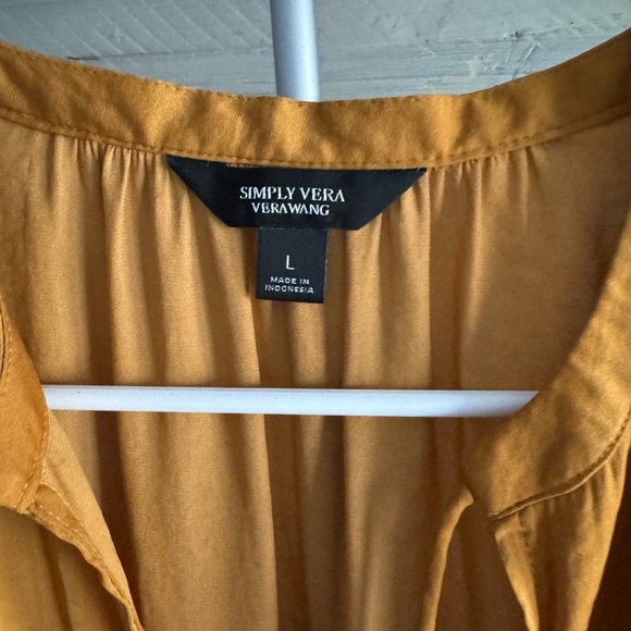 Simply Vera Mustard Yellow Sleeveless Dress - Picture 4 of 4